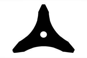 Lama decespugliatore a 3 denti, super-professionale, cromo. 255 x 25,4 x 3 mm