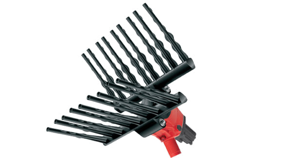 Abbacchiatore pneumatico ad aria compressa Zanon MAMBO LIGHT con 18 bacchette fisse e peso da 0,89kg.