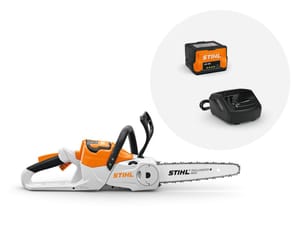 Motosega a batteria Stihl MSA 60 C-B con tendicatena rapido, peso di 2,9Kg e barra da 30cm.-Macchina con kit batteria AK 20 e caricatore AL 101
