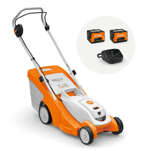 Tagliaerba Stihl RMA 239 a batteria da 900W e 13kg di peso-kit con 2 AK30+AL101