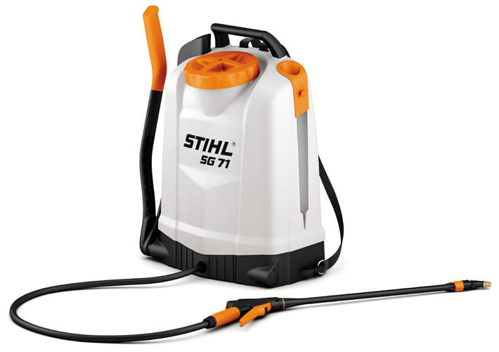 Irroratore manuale spalleggiato Stihl SG 71 top di gamma, molto capiente e robusto con serbatoio da 18lt.