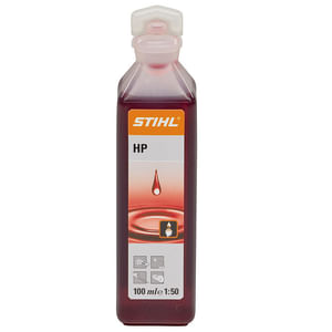 Olio HP Stihl 100 ml per motore a 2 tempi a base di minerali con ottime proprietà di combustione e lubrificazione.