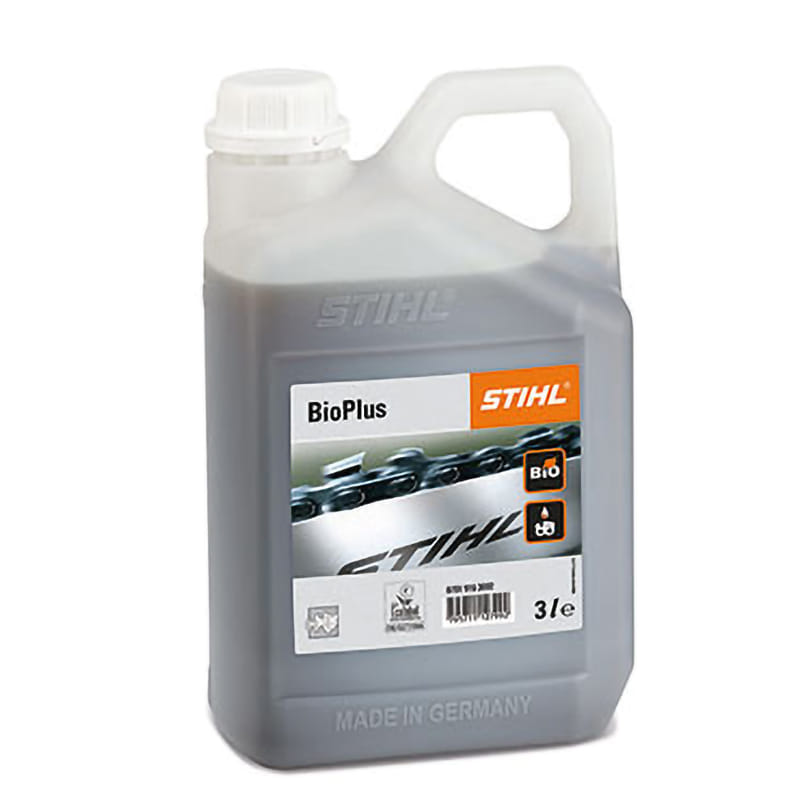 Olio catena BIOPLUS Stihl 3 Lt completamente biodegradabile con eccellente lubrificazione e adesione.