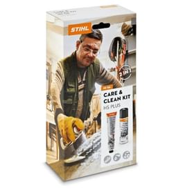 CARE & CLEAN KIT HS STIHL PLUS per pulizia e manutenzione tagliasiepi e tosasiepi.