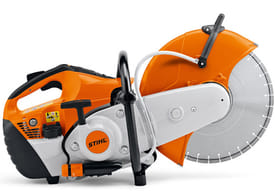 Troncatrice a iniezione Stihl TS 500i innovativa con sistema a iniezione e disco di taglio da 35cm.