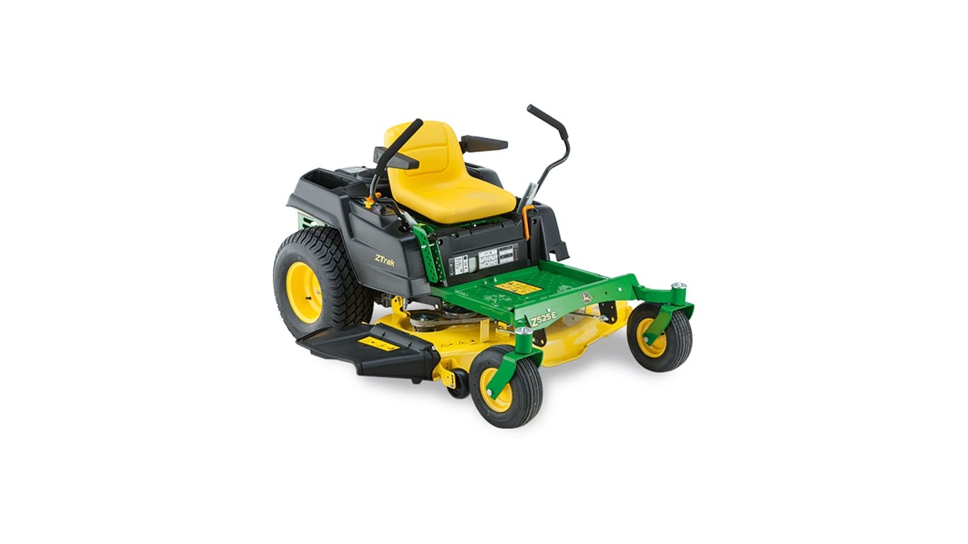 Trattorino rasaerba a scarico laterale John Deere Z515 E a sterzata zero da 708cm3 con piatto di taglio da 122cm.
