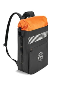 zaino "Stihl circle" in poliestere nero e arancione